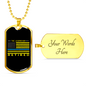 The Legend Has Retired Necklace Stainless Steel or 18k Gold Dog Tag 24"-Express Your Love Gifts