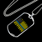 The Legend Has Retired Necklace Stainless Steel or 18k Gold Dog Tag 24"-Express Your Love Gifts