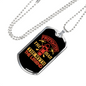 The Legend The Man Firefighter Gift Stainless Steel or 18k Gold Dog Tag 24" Chain-Express Your Love Gifts