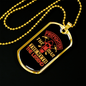 The Legend The Man Firefighter Gift Stainless Steel or 18k Gold Dog Tag 24" Chain-Express Your Love Gifts