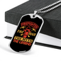 The Legend The Man Firefighter Gift Stainless Steel or 18k Gold Dog Tag 24" Chain-Express Your Love Gifts