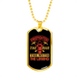 The Legend The Man Firefighter Gift Stainless Steel or 18k Gold Dog Tag 24" Chain-Express Your Love Gifts