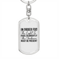 The Light Shine Keychain Stainless Steel or 18k Gold Dog Tag Keyring-Express Your Love Gifts