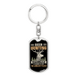 The Loneliest Places Keychain Stainless Steel or 18k Gold Dog Tag Keyring-Express Your Love Gifts