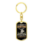 The Loneliest Places Keychain Stainless Steel or 18k Gold Dog Tag Keyring-Express Your Love Gifts