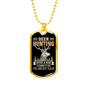The Loneliest Places Necklace Stainless Steel or 18k Gold Dog Tag 24" Chain-Express Your Love Gifts