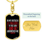The Lord Answered Me Psalm 120:1 Keychain Stainless Steel or 18k Gold Dog Tag Keyring-Express Your Love Gifts