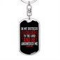 The Lord Answered Me Psalm 120:1 Keychain Stainless Steel or 18k Gold Dog Tag Keyring-Express Your Love Gifts