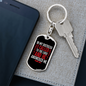 The Lord Answered Me Psalm 120:1 Keychain Stainless Steel or 18k Gold Dog Tag Keyring-Express Your Love Gifts