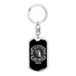 The Lord Answered Me Psalm 120:1 White Keychain Stainless Steel or 18k Gold Dog Tag Keyring-Express Your Love Gifts