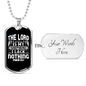 The Lord Christian Necklace Stainless Steel or 18k Gold Dog Tag 24" Chain-Express Your Love Gifts