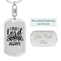 The Lord Guide You Keychain Stainless Steel or 18k Gold Dog Tag Keyring-Express Your Love Gifts