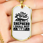 The Lord Is Christian Necklace Stainless Steel or 18k Gold Dog Tag 24" Chain-Express Your Love Gifts