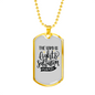 The Lord Is Light Christian Necklace Stainless Steel or 18k Gold Dog Tag 24" Chain-Express Your Love Gifts