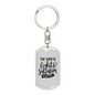 The Lord Is Light Psalm 27:1 Keychain Stainless Steel or 18k Gold Dog Tag Keyring-Express Your Love Gifts