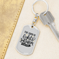 The Lord Is Light Psalm 27:1 Keychain Stainless Steel or 18k Gold Dog Tag Keyring-Express Your Love Gifts