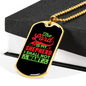 The Lord Is My Shepherd Christian Necklace Stainless Steel or 18k Gold Dog Tag 24" Chain-Express Your Love Gifts