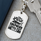 The Lord Is My Shepherd Keychain Stainless Steel or 18k Gold Dog Tag Keyring-Express Your Love Gifts