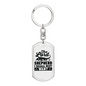 The Lord Is My Shepherd Keychain Stainless Steel or 18k Gold Dog Tag Keyring-Express Your Love Gifts