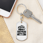 The Lord Is My Shepherd Keychain Stainless Steel or 18k Gold Dog Tag Keyring-Express Your Love Gifts