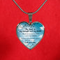 The Lord Is My Strength And My Shield Stainless Steel or 18k Gold Heart Pendant Necklace 18-22"-Express Your Love Gifts