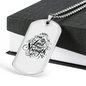 The Lord Is Your Strength Christian Necklace Stainless Steel or 18k Gold Dog Tag 24" Chain-Express Your Love Gifts