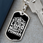 The Lord Mighty Power Keychain Stainless Steel or 18k Gold Dog Tag Keyring-Express Your Love Gifts