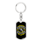 The Lord My Light Psalm 27:12 Keychain Stainless Steel or 18k Gold Dog Tag Keyring-Express Your Love Gifts