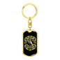 The Lord My Light Psalm 27:12 Keychain Stainless Steel or 18k Gold Dog Tag Keyring-Express Your Love Gifts