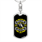 The Lord My Light Psalm 27:12 Keychain Stainless Steel or 18k Gold Dog Tag Keyring-Express Your Love Gifts