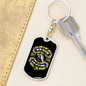 The Lord My Light Psalm 27:12 Keychain Stainless Steel or 18k Gold Dog Tag Keyring-Express Your Love Gifts