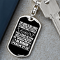 The Lord My Light Psalm 27:12 White Keychain Stainless Steel or 18k Gold Dog Tag Keyring-Express Your Love Gifts
