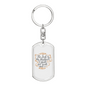 The Lord My Shepherd Psalm 23:1 Keychain Stainless Steel or 18k Gold Dog Tag Keyring-Express Your Love Gifts