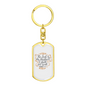 The Lord My Shepherd Psalm 23:1 Keychain Stainless Steel or 18k Gold Dog Tag Keyring-Express Your Love Gifts