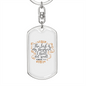 The Lord My Shepherd Psalm 23:1 Keychain Stainless Steel or 18k Gold Dog Tag Keyring-Express Your Love Gifts