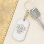 The Lord My Shepherd Psalm 23:1 Keychain Stainless Steel or 18k Gold Dog Tag Keyring-Express Your Love Gifts