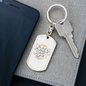 The Lord My Shepherd Psalm 23:1 Keychain Stainless Steel or 18k Gold Dog Tag Keyring-Express Your Love Gifts