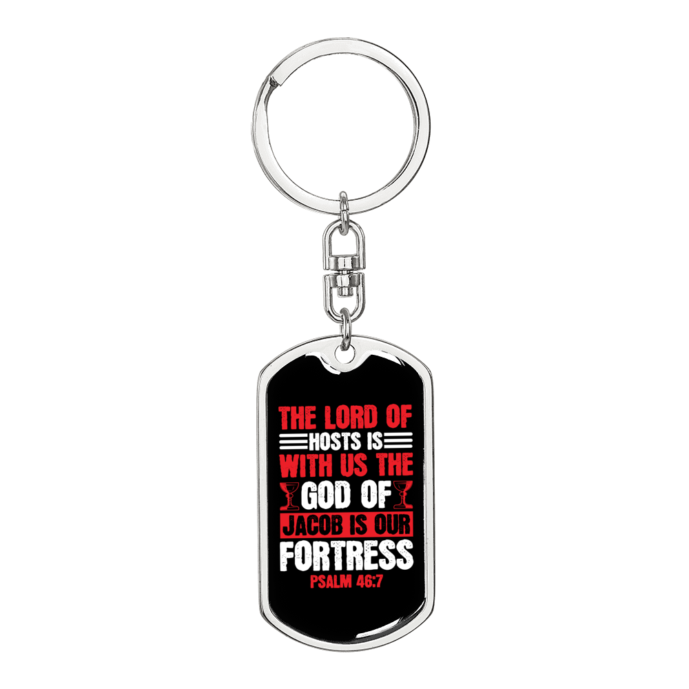 The Lord Of Christian Keychain Stainless Steel or 18k Gold Dog Tag Keyring-Express Your Love Gifts