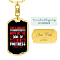 The Lord Of Christian Keychain Stainless Steel or 18k Gold Dog Tag Keyring-Express Your Love Gifts