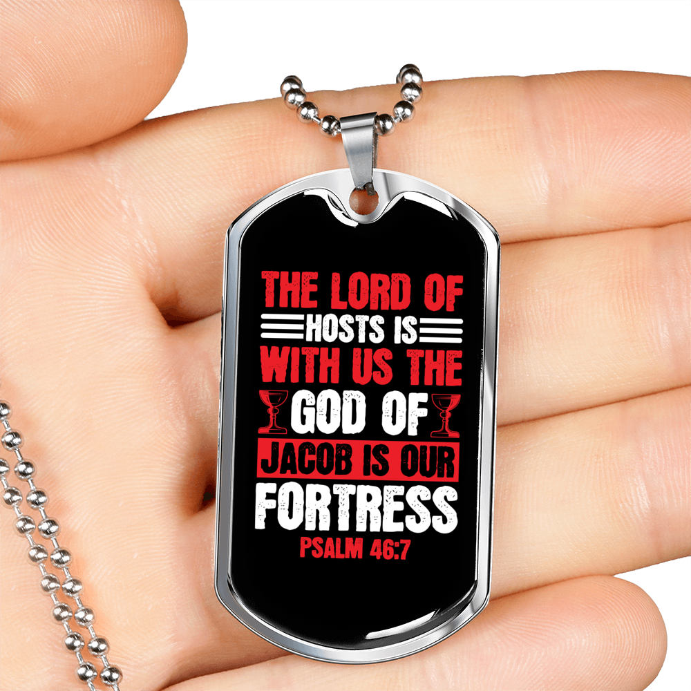 The Lord Of Christian Necklace Stainless Steel or 18k Gold Dog Tag 24" Chain-Express Your Love Gifts
