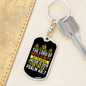 The Lord Of Hosts Psalm 46:7 Is Keychain Stainless Steel or 18k Gold Dog Tag Keyring-Express Your Love Gifts