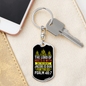 The Lord Of Hosts Psalm 46:7 Is Keychain Stainless Steel or 18k Gold Dog Tag Keyring-Express Your Love Gifts
