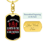 The Lord Of Hosts Psalm 46:7 White Keychain Stainless Steel or 18k Gold Dog Tag Keyring-Express Your Love Gifts