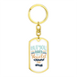 The Lord Shield Around Psalm 3:3 Keychain Stainless Steel or 18k Gold Dog Tag Keyring-Express Your Love Gifts