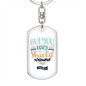 The Lord Shield Around Psalm 3:3 Keychain Stainless Steel or 18k Gold Dog Tag Keyring-Express Your Love Gifts