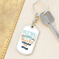 The Lord Shield Around Psalm 3:3 Keychain Stainless Steel or 18k Gold Dog Tag Keyring-Express Your Love Gifts