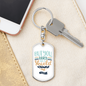The Lord Shield Around Psalm 3:3 Keychain Stainless Steel or 18k Gold Dog Tag Keyring-Express Your Love Gifts