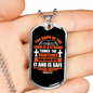 The Lord Strong Tower Christian Necklace Stainless Steel or 18k Gold Dog Tag 24" Chain-Express Your Love Gifts