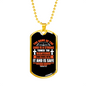 The Lord Strong Tower Christian Necklace Stainless Steel or 18k Gold Dog Tag 24" Chain-Express Your Love Gifts