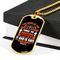 The Lord Strong Tower Christian Necklace Stainless Steel or 18k Gold Dog Tag 24" Chain-Express Your Love Gifts